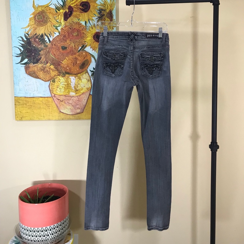 Red Rivet Jeans - Picture 12 of 16